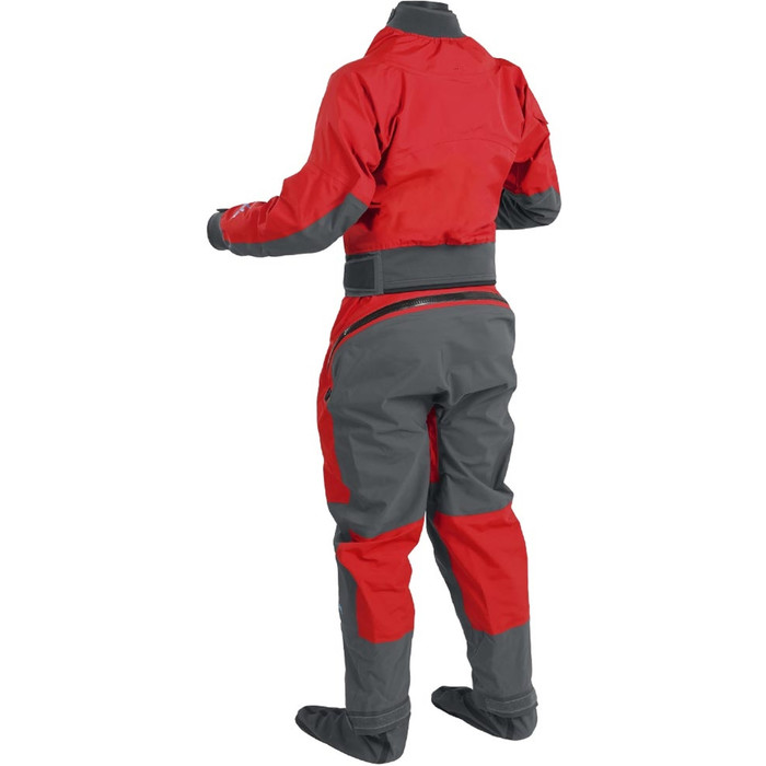 2024 Palm Womens Cascade Front Zip Kayak Drysuit & Drop Seat Flame Red 12369